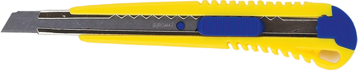 Ніж канцелярський універсальний, 9 мм, пласт.корпус, BM.4602, BUROMAX